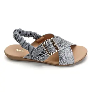 Groothandel Custom Luxe Design Platte Sandalen Voor Dames En Dames Slippers 2022 Zomer Dames Leren Sandalen Meisjes Platte Schoenen