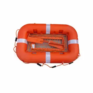 Venta al por mayor de boyas de rescate de emergencia de agua de 10 personas de alta calidad botes salvavidas suspendidos balsas salvavidas de polietileno botes de rescate de agua