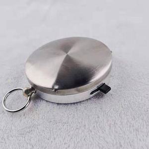 2024 핫 세일 패션 실버 알루미늄 메탈 키체인 플립 락 포켓 워치 아웃도어 캠핑 컴퍼스 경량 프로모션 선물 - Product Image 5