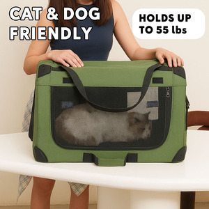 En stock, Cage <span class=keywords><strong>de</strong></span> <span class=keywords><strong>transport</strong></span> pliable et étanche pour chiens et chats, en tissu Oxford, avec quatre roues, idéale pour les sorties en <span class=keywords><strong>voiture</strong></span> - Product Image 4