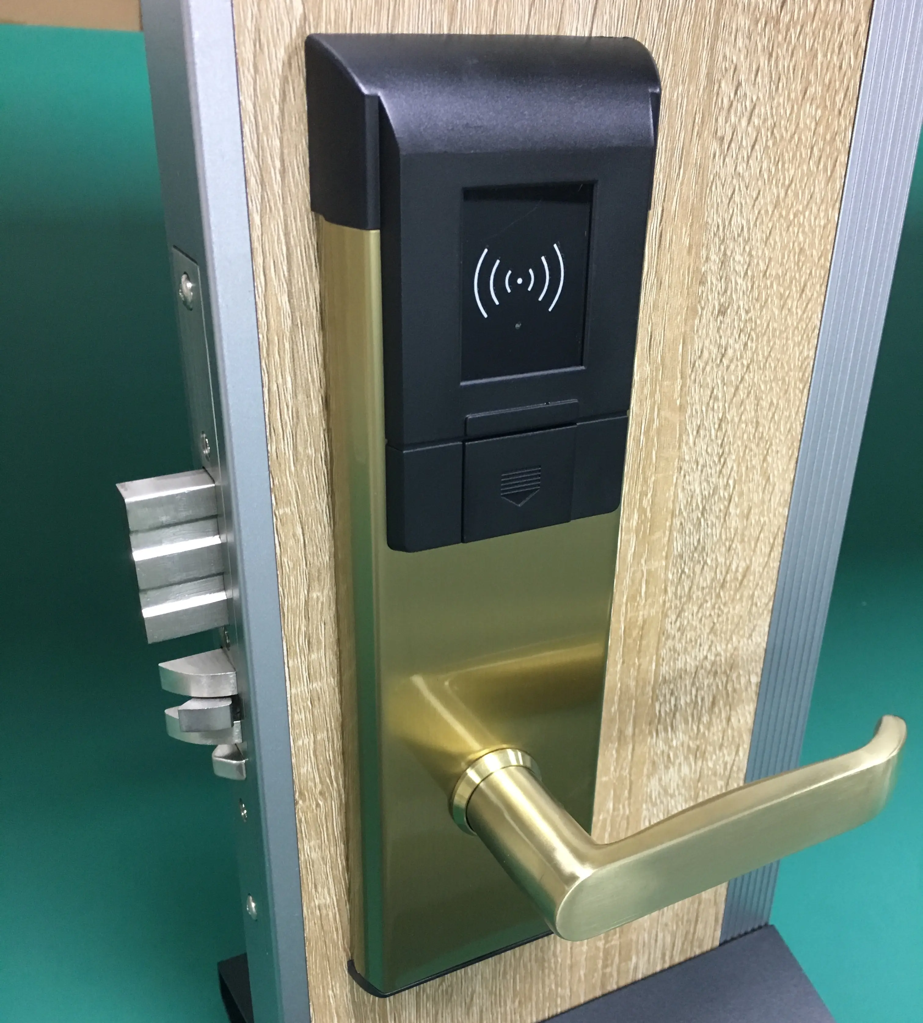 Система дверного замка для отеля smart rfid card, электронная цифровая дверная ручка для отеля