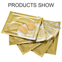 Patchs pour les yeux en gel hydrogel à marque privée, masque coréen anti-cernes en cristal, patchs pour les yeux au collagène et or 24K