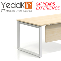 Base de bureau exécutive moderne en métal, cadre de table de bureau durable, support de poste de travail commercial, montage facile, modulaire, écologique