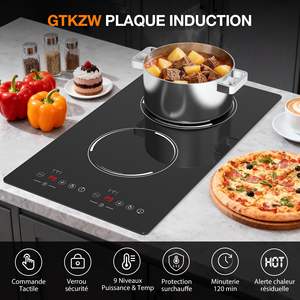 Estufa Eléctrica Comercial Empotrable de 2 Placas, Cocina de Inducción, Cocina de Infrarrojos, Pantalla Táctil, Quemador Doble, Placa de Inducción - Product Image 3