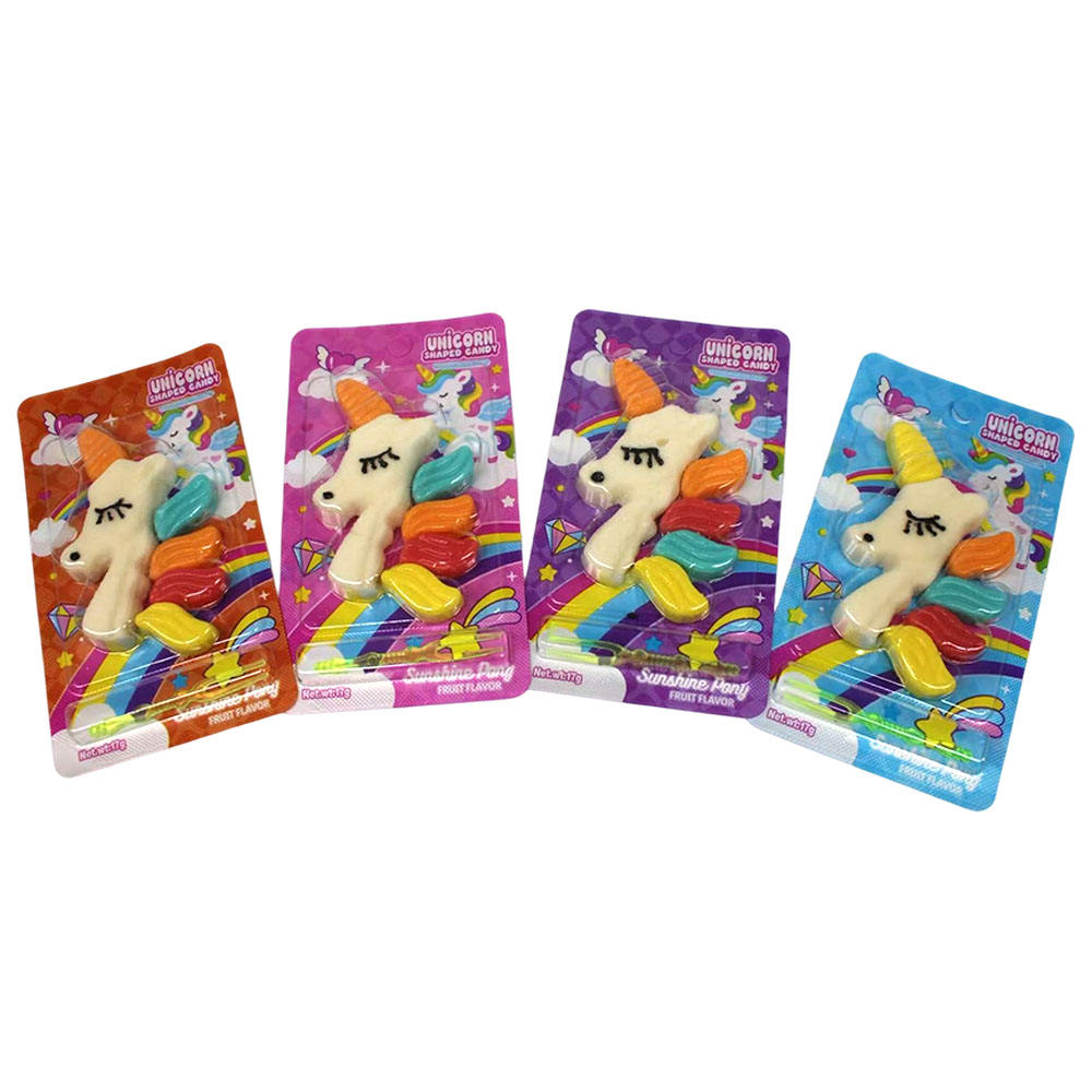 Direct Factory Sale Sweet Unicorn-Shaped Gummy Candy Fruity