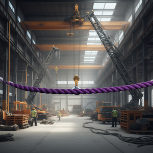 Cordage rond en polyester 1000 kg, couleur violet, pour levage et hissage - Product Image 3
