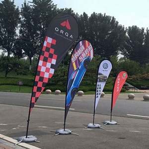 Drapeaux publicitaires numériques extérieurs personnalisés en forme de goutte d'eau, impression numérique simple face, vente en gros d'usine - Product Image 6