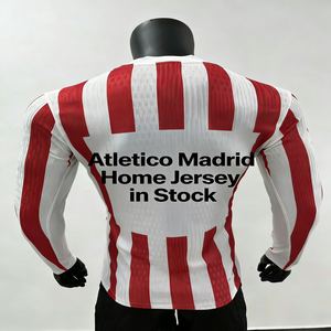 เสื้อฟุตบอลแขนยาวสีแดงของแอตเลติโก มาดริด ของแท้ 100% รองรับชื่อทีม - ส่งตรงจากโรงงาน - Product Image 1