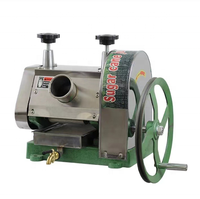 Presse à jus de canne à sucre manuelle en acier inoxydable, petite machine à jus de canne à sucre à roues pour les restaurants
