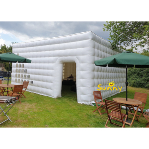Tente gonflable blanche extérieure de maison Pub Bar Discothèque Tentes de fête à lumière led gonflable Chapiteau cubique Tente gonflable - Product Image 6