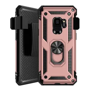 Durable Samsung S9 Phone Case with Sergeant Design Backpack-Inspired Mobile Cover Ring Holder Anti-Fall Protection