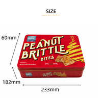Boîte de rangement alimentaire rectangulaire personnalisable en fer blanc avec finition brillante, impression numérique de logo personnalisé pour snacks et gâteaux