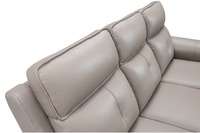 Canapé inclinable moderne européen 3 places, canapé d'amour, ensemble modulaire en cuir véritable, télécommande métallique, meubles de salon Foshan Chine