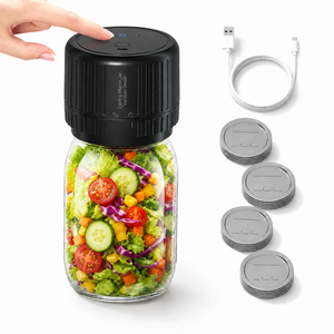 Scelleuse <span class=keywords><strong>sous</strong></span> <span class=keywords><strong>vide</strong></span> électrique portable rechargeable QH-H50 pour bocaux Mason, alimentation USB/batterie, pour usage domestique - Product Image 1