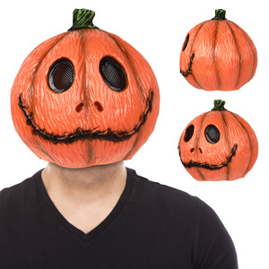Maschera di Halloween in Lattice a Forma di Zucca, Maschera <span class=keywords><strong>Horror</strong></span> Integrale Bianca Stile Film <span class=keywords><strong>Horror</strong></span> - Product Image 3