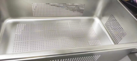 Équipement de restauration commerciale, type américain, bac GN en acier inoxydable avec inserts Gastronorm pour hôtels, restaurants, usage en cuisine