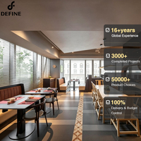 Ensemble de meubles commerciaux modernes sur mesure pour hôtel et restaurant, tables et chaises pour projets de café et de restaurant