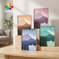Carnet à spirale A4 en gros, couverture imprimée paysage montagneux, reliure spirale durable, papeterie scolaire et de bureau personnalisable avec logo