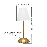 Lampe de table LED rechargeable à intensité variable, 3 modes de couleur, lampe de chevet sans fil avec fonction mémoire pour la chambre à coucher, décoration de la maison