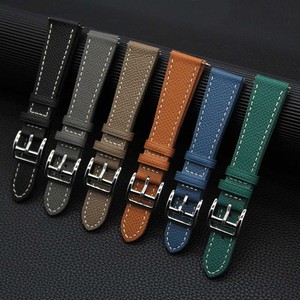 Bracelets de montre en <span class=keywords><strong>cuir</strong></span> de veau pleine fleur 20mm 22mm, faits main, motif palmier, en <span class=keywords><strong>cuir</strong></span> véritable Epsom - Product Image 3
