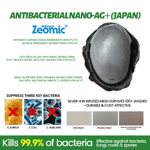 Toupet per Uomo con Pelle Sottile, <span class=keywords><strong>Capelli</strong></span> Remy Annodati, Base in PU Antibatterica, <span class=keywords><strong>Extension</strong></span> per <span class=keywords><strong>Capelli</strong></span>, Parrucca Maschile - Product Image 4