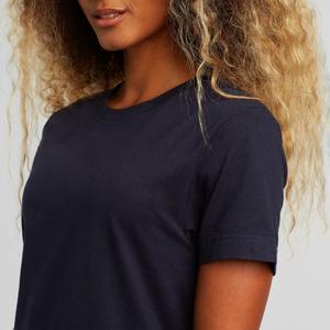 Camiseta de mujer de bajo precio 100% algodón liso en blanco Impresión logotipo personalizado cuello redondo colección de verano personalizable verano señoras - Product Image 3