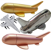Personalisierter Metall-USB-Stick in Flugzeugform, Flugzeug-Design-Speicherstick für Fluggesellschaften, Werbegeschenke und Giveaways