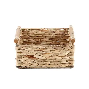 Hot Sale Wood Willow Water hyacinth Gourd Grass Storage Basket Rattan Wicker Basket