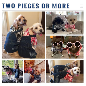 Sudadera con Capucha de Mezclilla para Perros, Linda Chaqueta Azul Clásica de Primavera para Perros Pequeños y Medianos, Diseño a Cuadros - Product Image 5