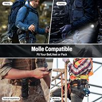 Funda Táctica de Nailon para Linterna, con Correa Individual, para Caza, Camping y Defensa Personal