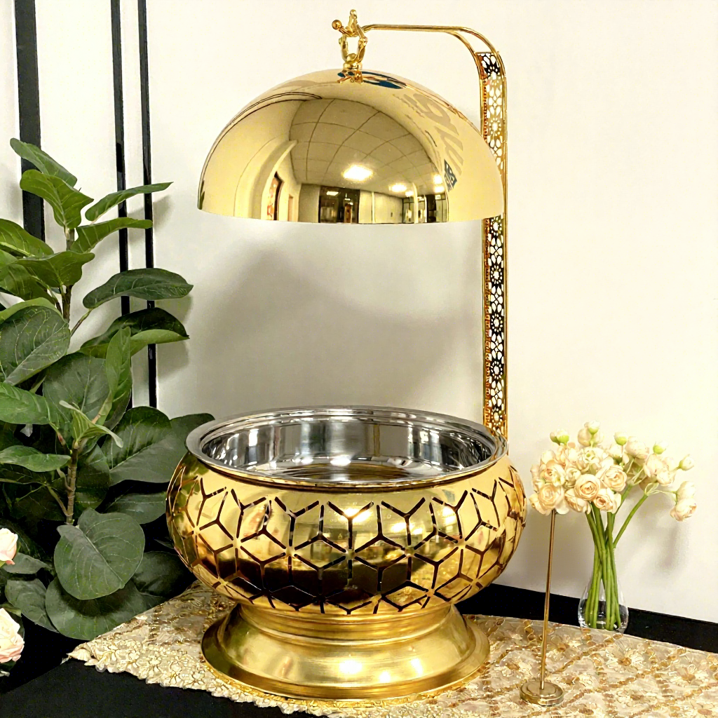 置物  GOLD DISH Luxury Dining Line - Hanging Chafing Dish - Gold - 8L – Chef's
