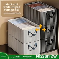 Organisateur de vêtements, boîte de rangement en tissu rectangulaire, pliable, compartimenté pour vêtements, pantalons, sous-vêtements, minimalisme moderne, pour la maison