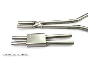 ท่อไอเสียแคทแบ็คสำหรับรถฟอร์ด มัสแตง จีที ปี 2013 ขึ้นไป เครื่องยนต์ <span class=keywords><strong>5.0</strong></span> วี8 สแตนเลส พร้อมวาล์วควบคุมเสียงท่อไอเสีย - Product Image 2