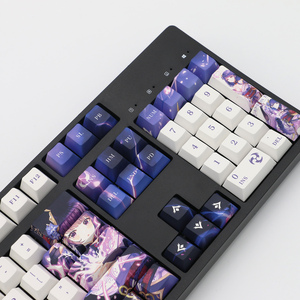 Genshin ชุดรูปแบบ <span class=keywords><strong>Beelzebul</strong></span> 104คีย์,PBT สีระเหิด5ด้านเชอร์รี่สูงสำหรับคีย์บอร์ดกล64 75 87 98 104คีย์ - Product Image 4