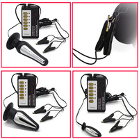 Vibrateur Électrique à Choc Anale, Plug Anal Vibratoire en Silicone, Pince Double Mamelon pour Femme et Homme, Jouet Sexuel