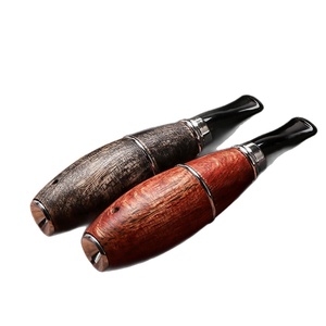 Pipe à tabac en <span class=keywords><strong>bois</strong></span>, torpille, portable, solide, faite à la main, finition cirée, coupe-vent, accessoires pour pipe à fumer à une bouffée - Product Image 2
