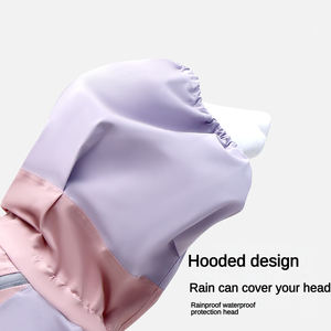방수 방풍 애완동물 우비, 네 다리형, 고품질, 모던 스타일, 숨겨진 리드줄 구멍 디자인 - Product Image 4
