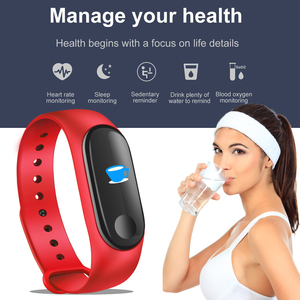 Erkekler M3 artı akıllı saat kalp hızı kan basıncı sağlık su geçirmez SmartWatch kadın BT İzle bileklik spor izci - Product Image 2
