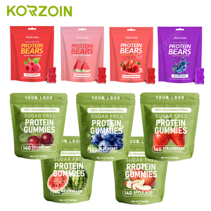 OEM özelleştirilmiş yüksek Protein Gummies sıfır karbonhidrat hayır boyalar şekersiz 20g Vegan bitki bezelye/çim beslenen Whey Protein Gummies aperatifler - Product Image 1