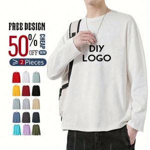 Unisex Heavy CVC Long Sleeve T-<b>Shirt</b> High Quality Men Women's Blank Plain <b>Shirt</b> Embroidery Printing Design Logo Knitted Solid - Product Image 3