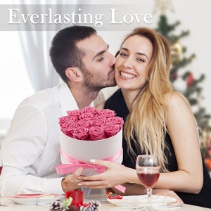 Caja <span class=keywords><strong>de</strong></span> Rosas Preservadas Quiet Luxury, 12 Rosas Rosadas Hechas <span class=keywords><strong>a</strong></span> <span class=keywords><strong>Mano</strong></span>, Cilindro Blanco, Regalo OEM para <span class=keywords><strong>Aniversario</strong></span> <span class=keywords><strong>de</strong></span> Bodas, Navidad, Larga Duración <span class=keywords><strong>de</strong></span> 3 <span class=keywords><strong>a</strong></span> 5 <span class=keywords><strong>A</strong></span>ños - Product Image 4