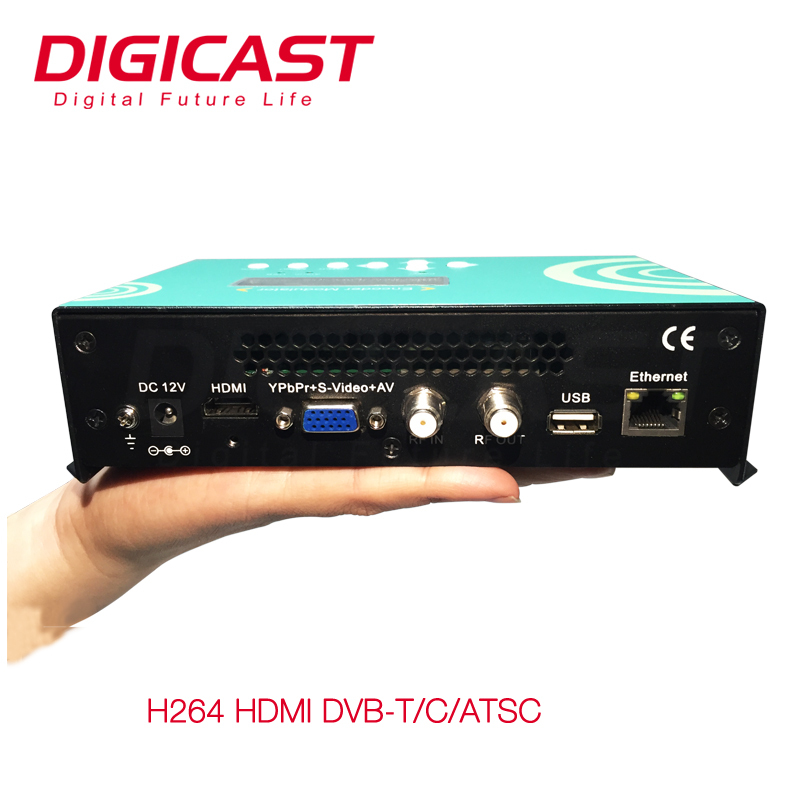 DIGICAST TÉLÉVISION PAR Câble MPEG2 Mpeg4 Modulateur DVB T 1080P Full HD Numérique RF MINI One Canaux Modulateur D'encodeur