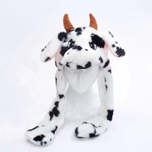 Topi Natal hewan Santa dengan telinga bergerak, topi Natal lucu yang lucu - Product Image 5