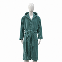 Peignoir à capuche personnalisé avec logo, en flanelle corail naturelle, épais et doux pour la peau, idéal pour un coffret cadeau et les voyages, vêtements de détente à manches longues pour femmes