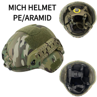 Casque de camouflage Mich CP MICH 2000 en matériau PE Aramid IIIA GA2 MC avec protection auditive et suspension Wendy – Équipement d'extérieur