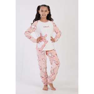 ชุดนอนแขนยาวสำหรับเด็กผู้หญิง รุ่น Winter Raglan พร้อมปลายแขนรูปวงรี คอปกนุ่ม พิมพ์ลายกันหนาว ไซส์พลัส (7-8/13-14) - Product Image 4