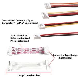可定制的 XH2.54 <span class=keywords><strong>2</strong></span>-6PIN 4.2mm 间距 8Pin 公母连接线束，用于电气传输 - Product Image 4