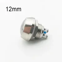 Interrupteur à bouton poussoir momentané étanche à vis en laiton 12V/240V bouton électronique 12/16/19/22mm pression métallique IP65 3A Max. 1NO1NC