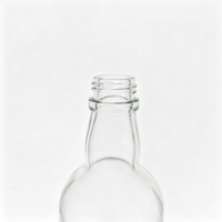 Bouteille à whisky en verre transparent avec bouchon à vis argenté, bouteille vide pour spiritueux, vin, brandy, rhum, spiritueux, logo personnalisé acceptable