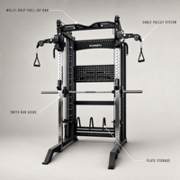 Rack de musculation commercial à câbles croisés, structure en acier, barre de traction à double poulie réglable, sécurité pour l'entraînement en force en salle de sport